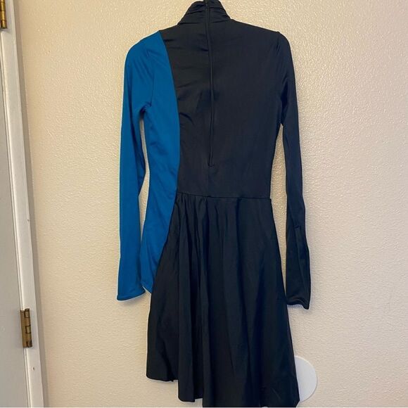 Weissman Balera Dance Costume teal blue dress Make It Rain 10920 Adult medium MA - Picture 11 of 13